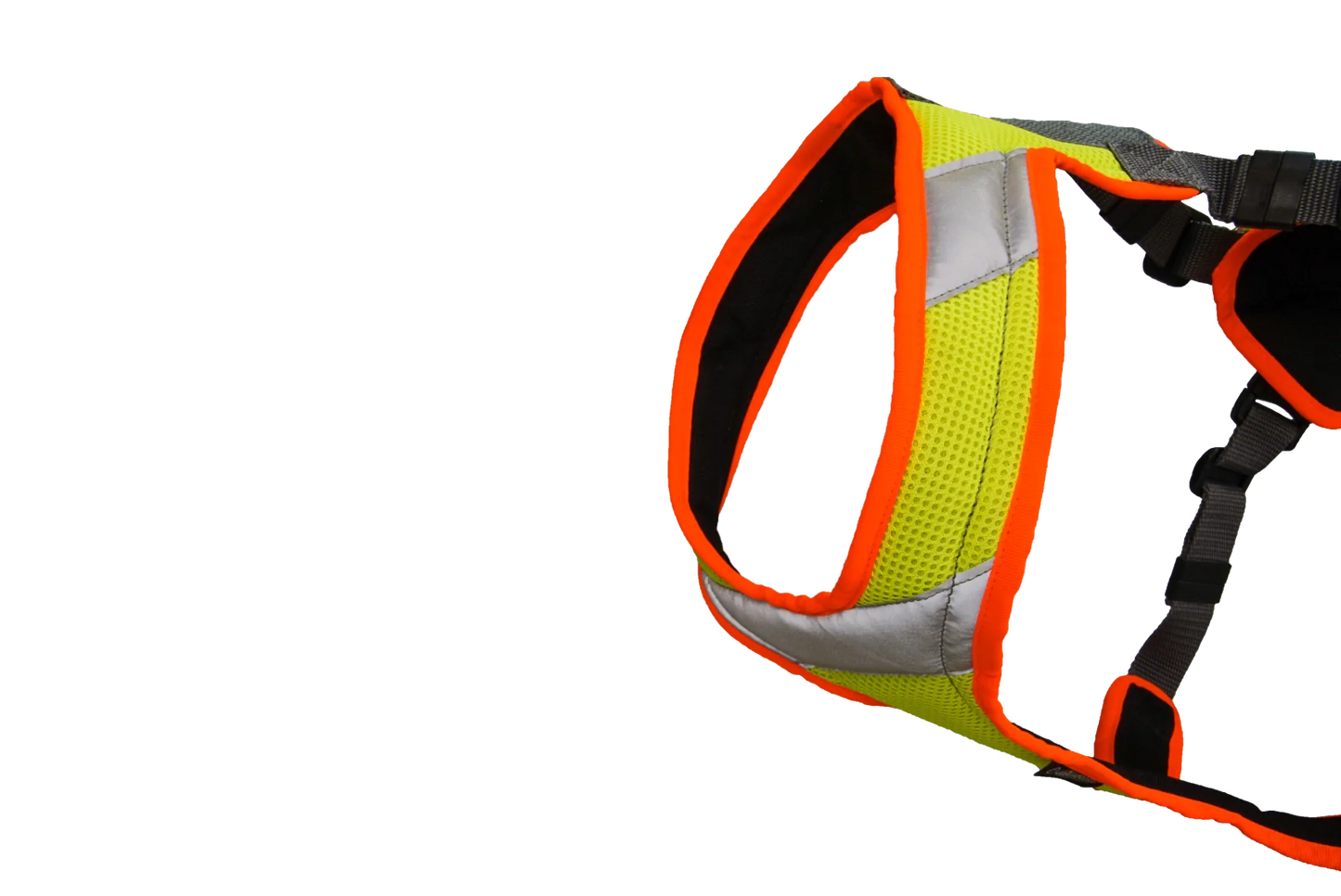 Grossenbacher Harnais V Mantrailing Recherche Utilitaire Jaune-Fluo-Orange reflex