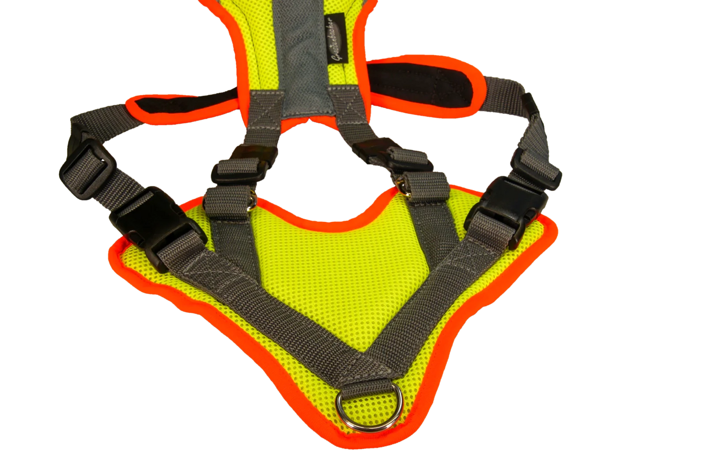 Grossenbacher Harnais V Mantrailing Recherche Utilitaire Jaune-Fluo-Orange reflex
