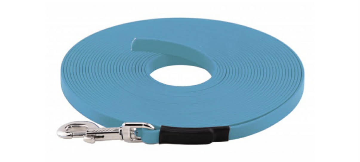 Longe en biothane - avec attachement mousqueton "pince"