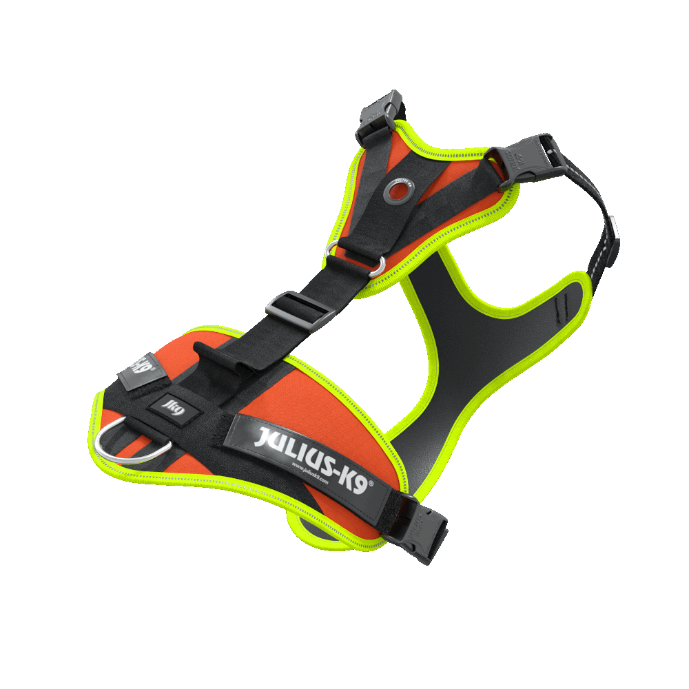 Julius K9 Harnais Mantrailing - orange fluo