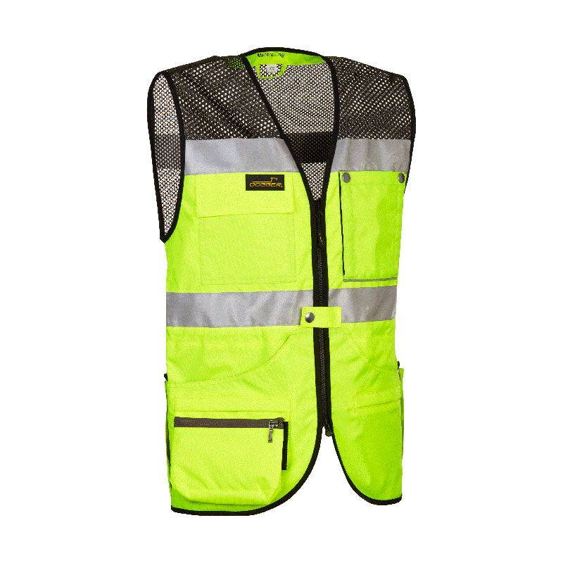 Gilet de Sécurité pour Travail de Chien de Recherche Homme/Femme jaune - filet dorsale - Dogger